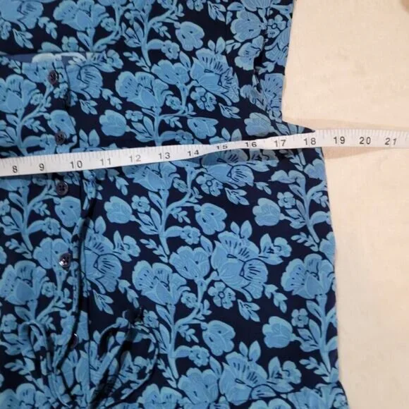 Cabi Java Blue Floral‎ Drawstring Dress - Size Small - Picture 8 of 10